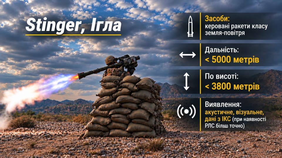 Розрахунок ПЗРК Stinger у момент пуску ракети